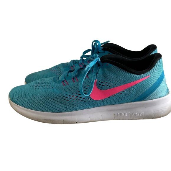 Nike Free RN Women's Size 9.5 Running Shoes Fire Pink 831509-401 Athleisure - Picture 6 of 10